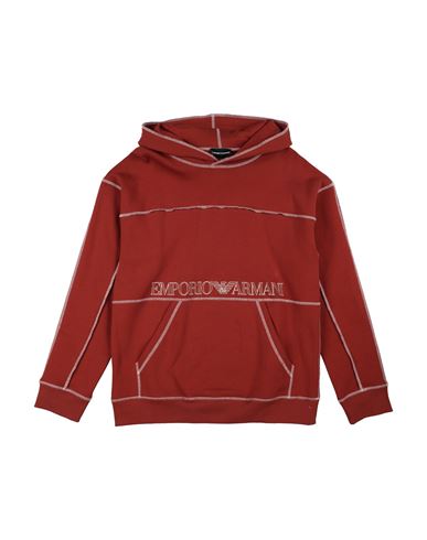 Emporio Armani Toddler Boy Sweatshirt Brick Size 6 Cotton, Elastane In Red