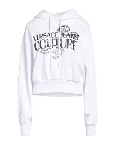 Shop Versace Jeans Couture Woman Sweatshirt White Size L Cotton