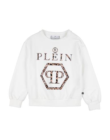 Philipp Plein Toddler Girl Sweatshirt White Size 6 Cotton, Elastane In White