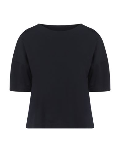 Brebis Noir Woman T-shirt Midnight Blue Size S Viscose, Polyamide, Elastane In Blue