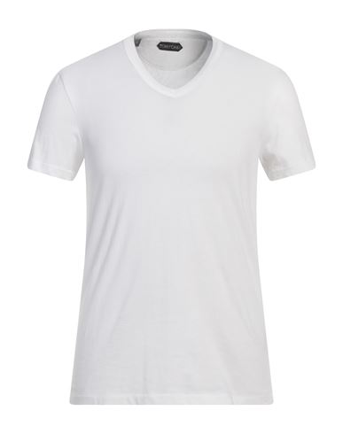 Tom Ford Pink Cotton Blend T-shirt In White