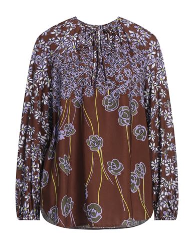 Shop Manila Grace Woman Top Brown Size 8 Viscose