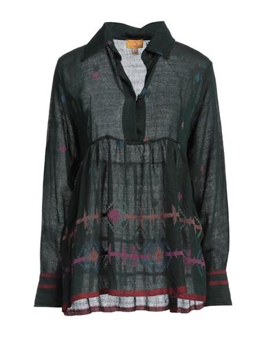 Francesca Bassi Woman Shirt Dark Green Size 1 Wool