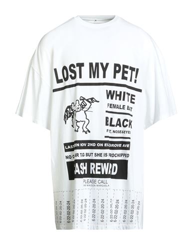Mm6 Maison Margiela Man T-shirt White Size M Cotton In White