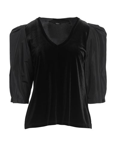 Hanita Woman Top Black Size S Polyester, Elastane In Black