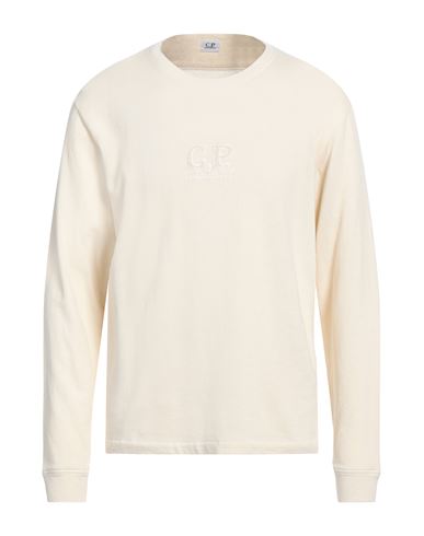 Shop C.p. Company C. P. Company Man Sweatshirt Cream Size 3xl Cotton