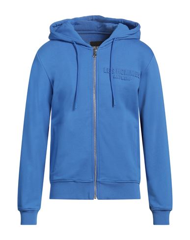 Les Hommes Man Sweatshirt Azure Size L Cotton