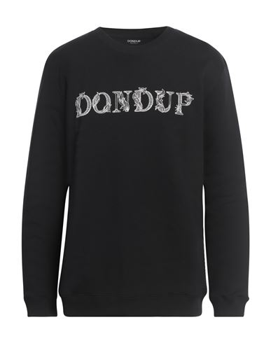 Dondup Man Sweatshirt Black Size Xl Cotton, Elastane