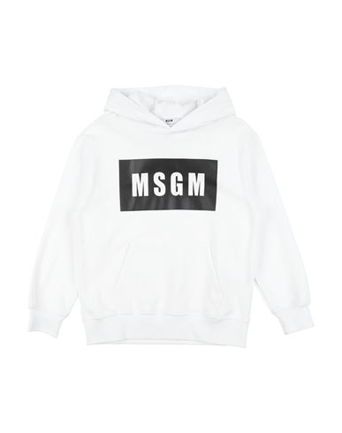 Msgm Toddler Boy Sweatshirt White Size 4 Cotton In White