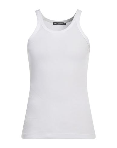 Dolce & Gabbana Man Tank Top White Size 40 Cotton