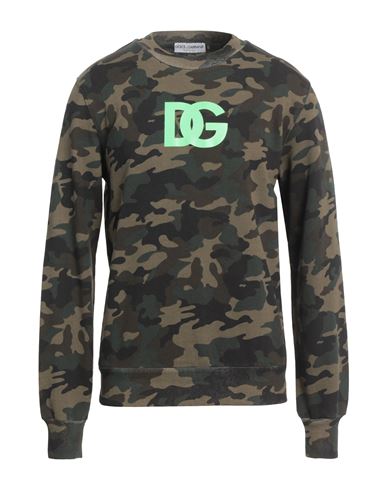 Dolce & Gabbana Man Sweatshirt Military Green Size 44 Cotton