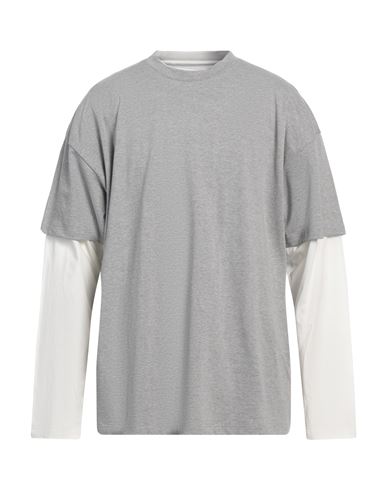 Jil Sander Man T-shirt Light Grey Size 40 Cotton In Gray