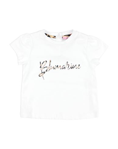Miss Blumarine Newborn Girl T-shirt White Size 3 Cotton, Elastane In White