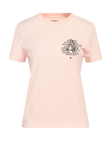 Amiri Woman T-shirt Light Pink Size L Cotton