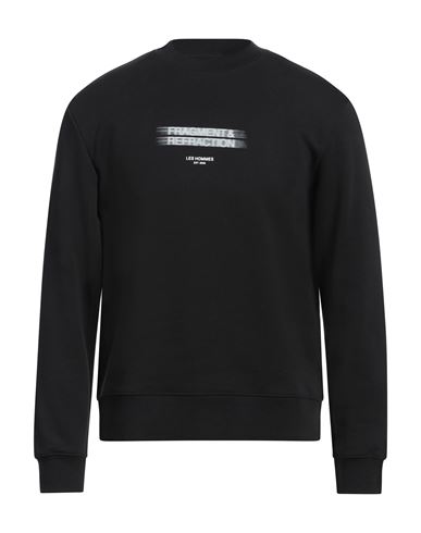 Les Hommes Man Sweatshirt Black Size Xl Cotton