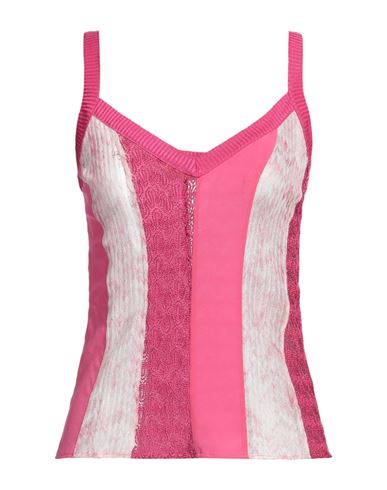 Missoni Woman Top Fuchsia Size 8 Viscose, Silk, Cupro, Polyester In Pink