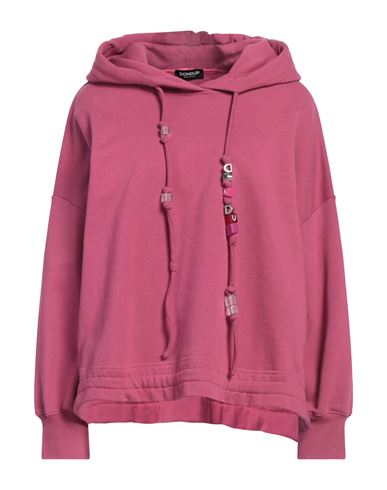 DONDUP DONDUP WOMAN SWEATSHIRT MAGENTA SIZE M COTTON, ELASTANE