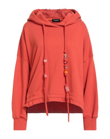 Dondup Woman Sweatshirt Orange Size L Cotton, Elastane
