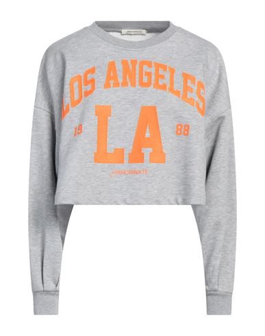 Hinnominate Woman Sweatshirt Grey Size M/l Cotton, Polyester