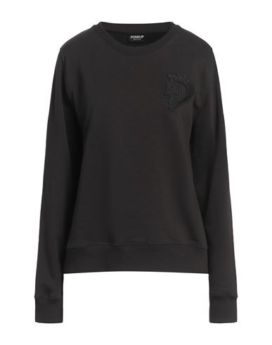 Dondup Woman Sweatshirt Black Size L Cotton, Elastane