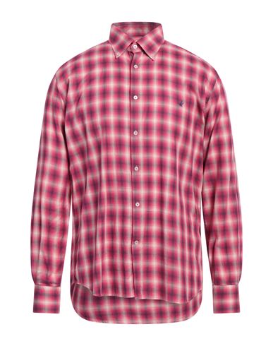 Brooksfield Man Shirt Garnet Size 15 ¾ Cotton