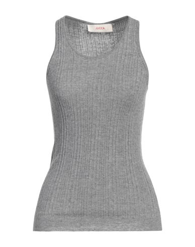 Jucca Woman Top Grey Size L Alpaca Wool, Polyamide
