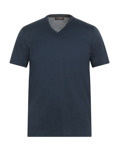 Shop Twenty-one By Antonio Carnevale Man T-shirt Midnight Blue Size Xxl Cotton