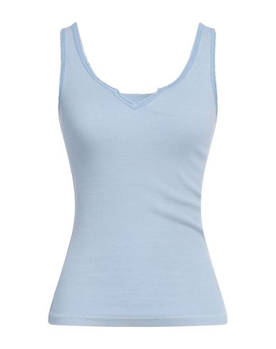 True Religion Woman Top Light Blue Size Xs Cotton, Viscose, Elastane