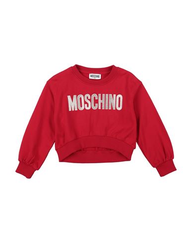 Moschino Kid Toddler Girl Sweatshirt Red Size 4 Cotton, Elastane, Metallic Fiber, Polyamide, Paper Y