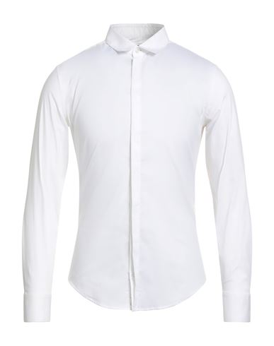 Emporio Armani Man Shirt White Size 15 Cotton, Polyamide, Elastane