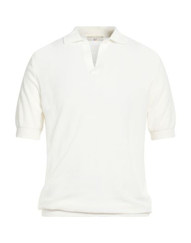 Filippo De Laurentiis Man Polo Shirt White Size 44 Cotton, Polyamide In White