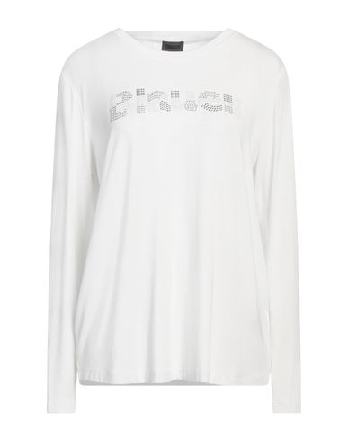 Blauer . Woman T-shirt White Size Xl Modal, Elastane