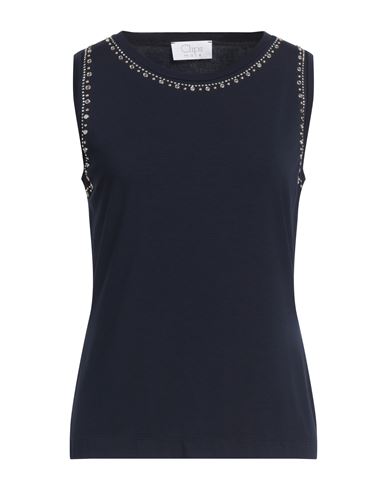 Clips More Woman Top Navy Size 8 Viscose, Elastane