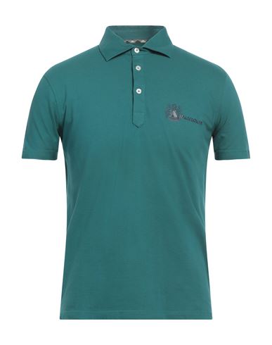 Aquascutum Active Man Polo Shirt Green Size M Cotton, Elastane