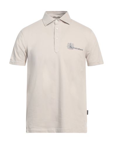 Aquascutum Active Man Polo Shirt Beige Size M Cotton, Elastane