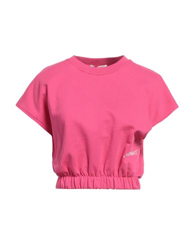 Hinnominate Woman Sweatshirt Fuchsia Size L Cotton, Elastane