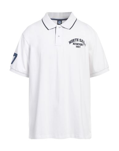 North Sails Man Polo Shirt White Size Xl Cotton, Elastane