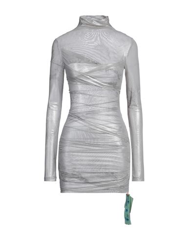 Off-white Woman Mini Dress Light Grey Size 8 Polyamide, Elastane