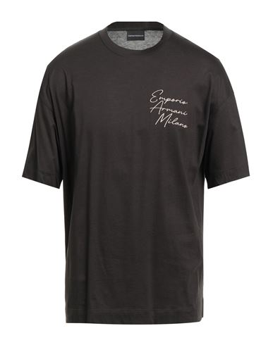 Man T-shirt Military green Size M Cotton