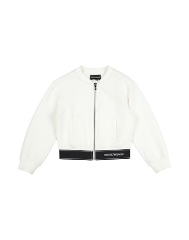 Emporio Armani Toddler Boy Sweatshirt White Size 6 Cotton, Polyester, Elastane, Polyamide