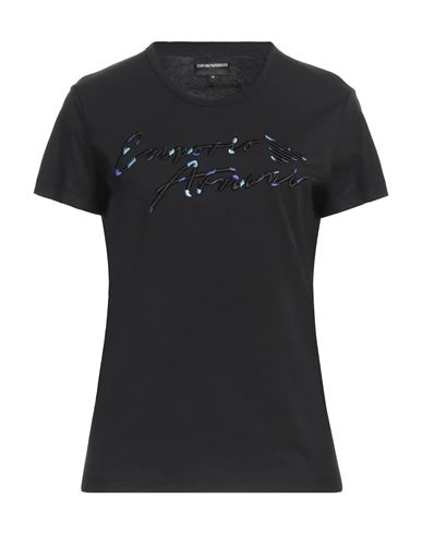 Emporio Armani Woman T-shirt Black Size L Cotton