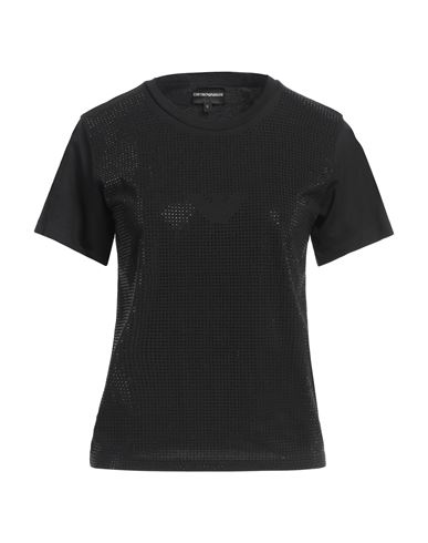 Emporio Armani Woman T-shirt Black Size M Cotton