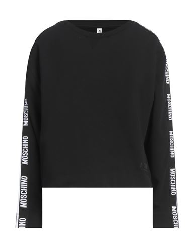 Moschino Underwear Woman Sweatshirt Black Size L Cotton, Elastane