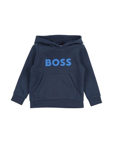 Hugo Boss Babies' Boss Toddler Boy Sweatshirt Navy Size 6 Cotton, Polyester, Elastane