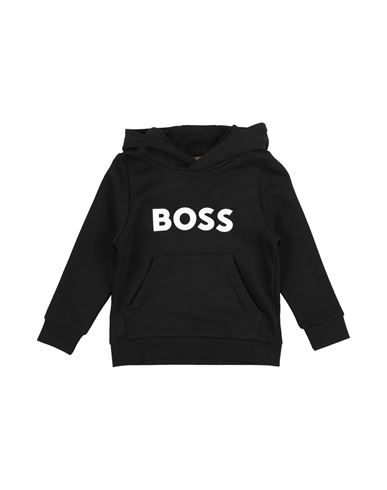 Hugo Boss Boss Toddler Boy Sweatshirt Black Size 6 Cotton, Polyester, Elastane