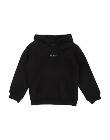 Guess Toddler Girl Sweatshirt Black Size 4 Cotton, Polyester In Black