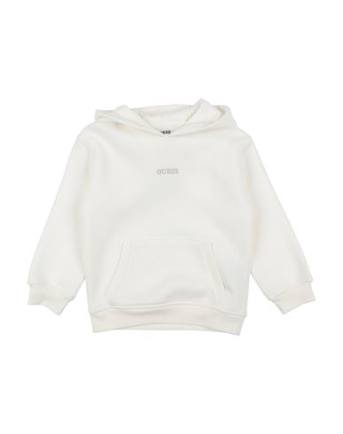 Guess Toddler Girl Sweatshirt White Size 4 Cotton, Polyester In White