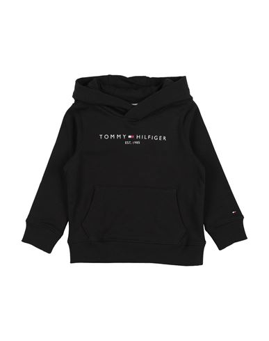 Tommy Hilfiger Newborn Boy Sweatshirt Black Size 3 Cotton In Black