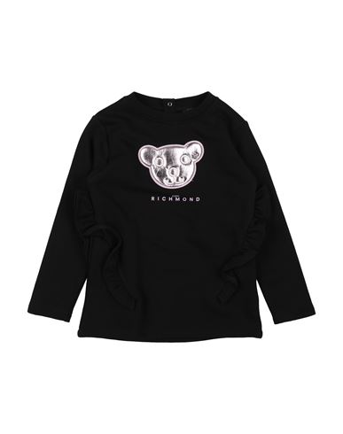 John Richmond Toddler Girl Sweatshirt Black Size 3 Cotton, Polyester In Black