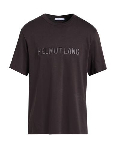 Helmut Lang Man T-shirt Dark Brown Size S Cotton In Brown
